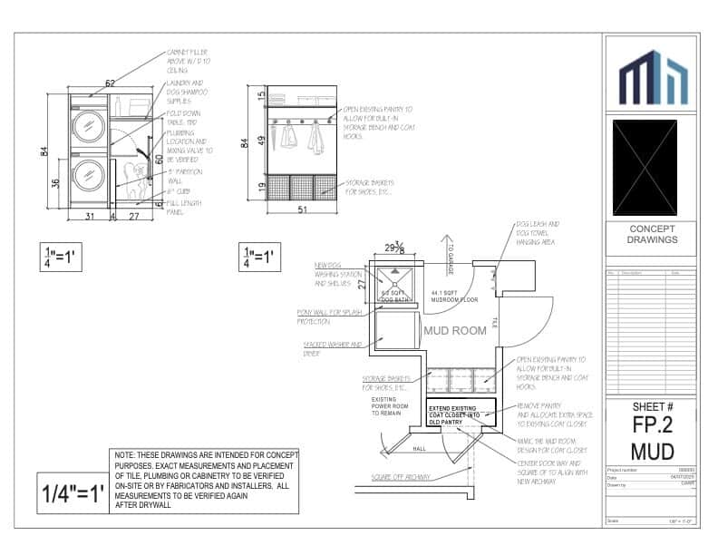 Boulder Design Build Contractor Design Plan Mudroom
