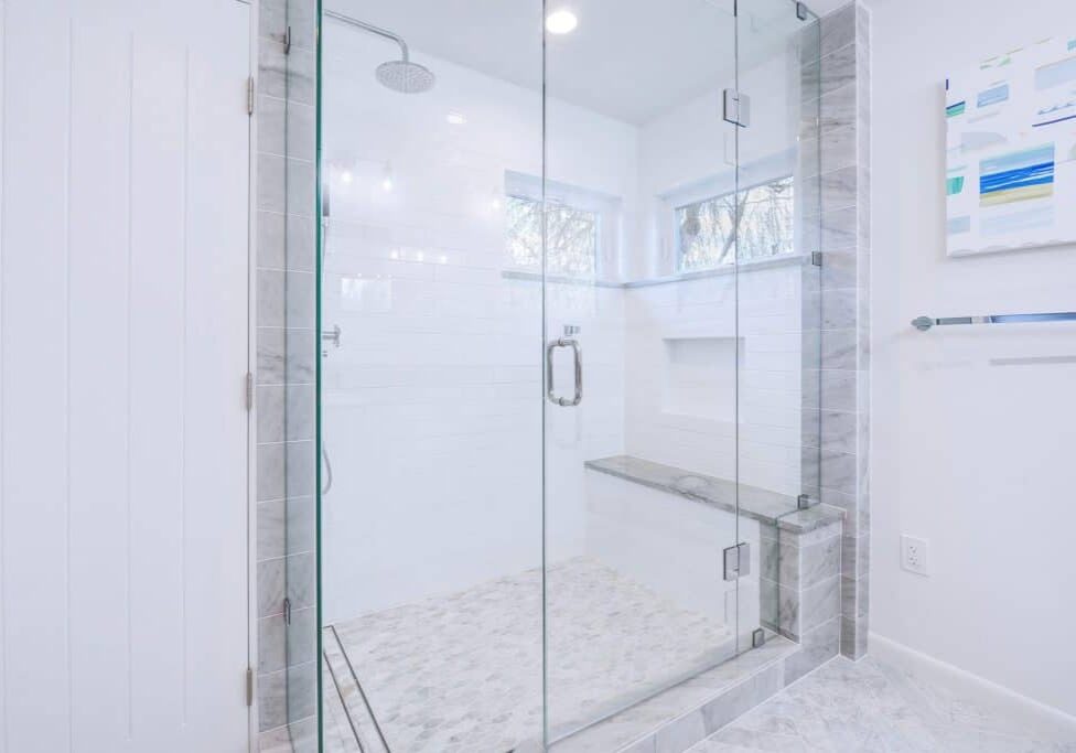 Boulder Bathroom Remodel Master Suite Marble Accent Tile White Subway Tile